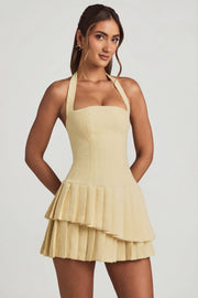 Oh Polly Rosaria 12395 robe mini jaune pastel