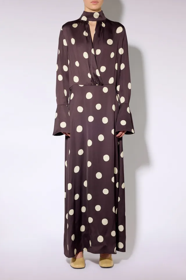 Liviana Conti Aivita robe pois grande espresso automne