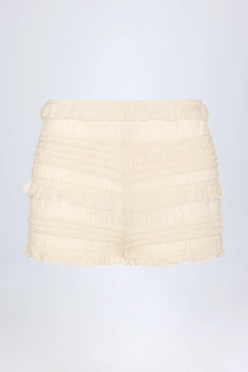 Oh Polly Orla short volants ivoire mini taille mi-haute