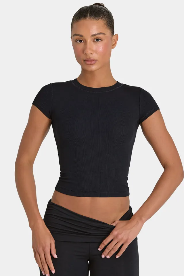 Oh Polly Tops T-Shirt ButterCloud Noir Moulant