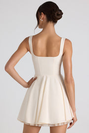 Oh Polly Nanisca 8285 mini robe ivoire georgette ajourée