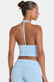 Oh Polly ButterCloud crop top débardeur bleu ciel
