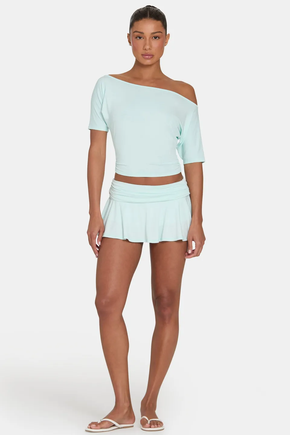 Oh Polly ButterCloud mini jupe-short menthe vert clair