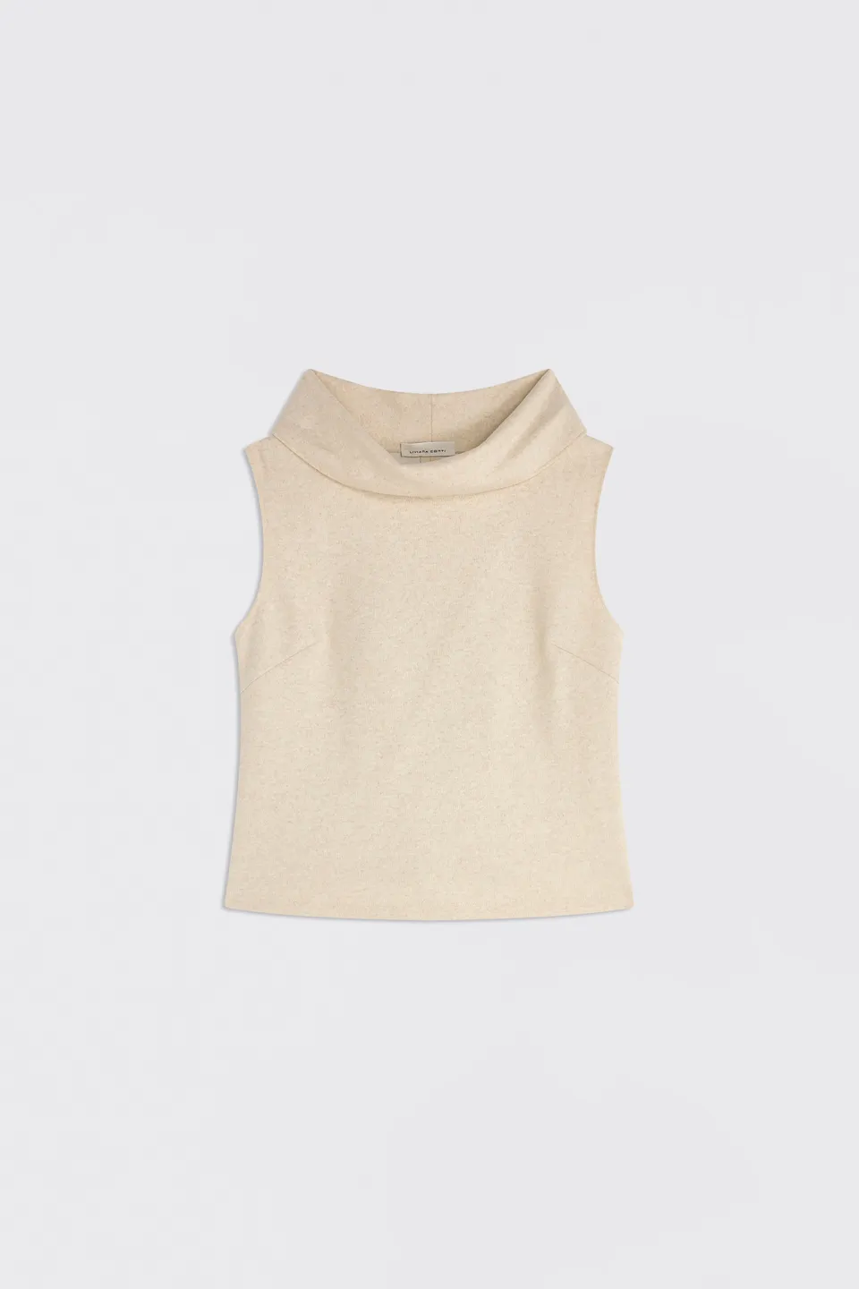 Liviana Conti Iris top sans manches Beige Casha Mélangé