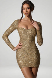 Oh Polly 11305 Sephina mini robe sequins or