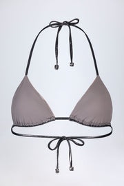 Oh Polly Swim Haut Bikini Caleta Silver Chrome Triangle