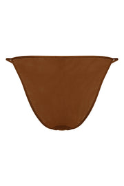 Oh Polly Swim Soft Mesh String culotte bikini chestnut