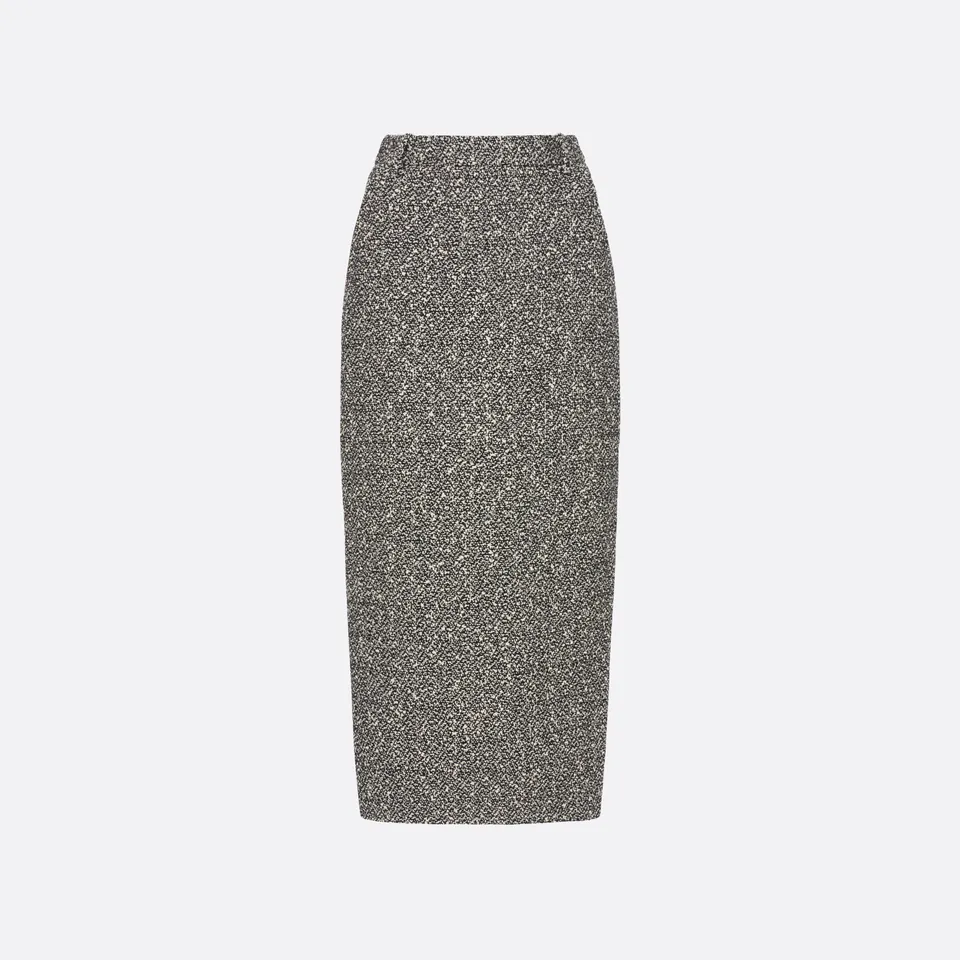 Alessandra Rich Skirts Melange Jupe crayon tweed à sequins
