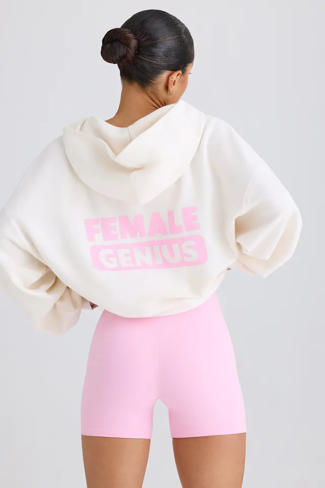 Oh Polly Bo+Tee BT1607 sweat capuche blanc oversize coton