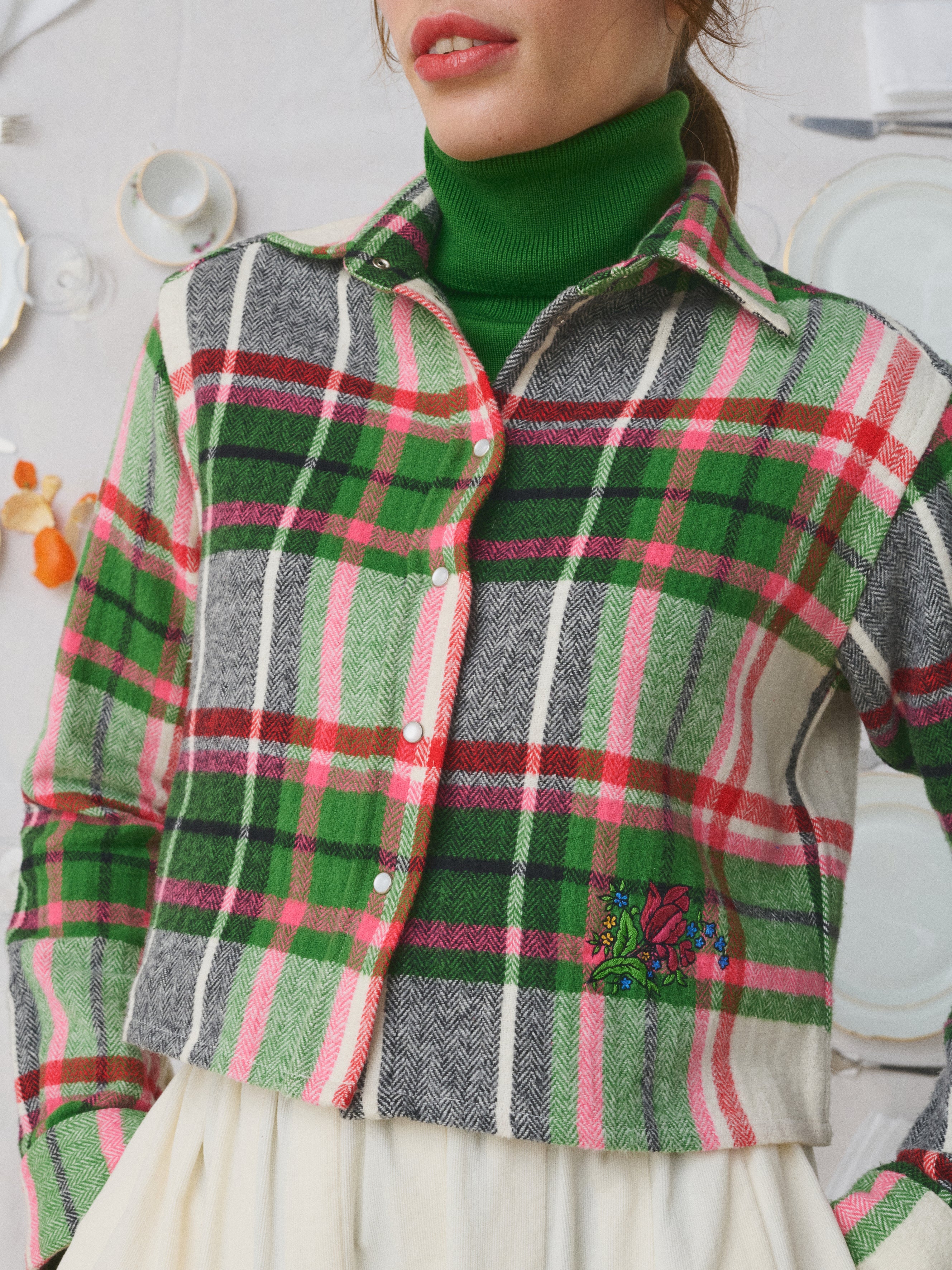 MII À table chemise Bambi En Cuisine carreaux coton