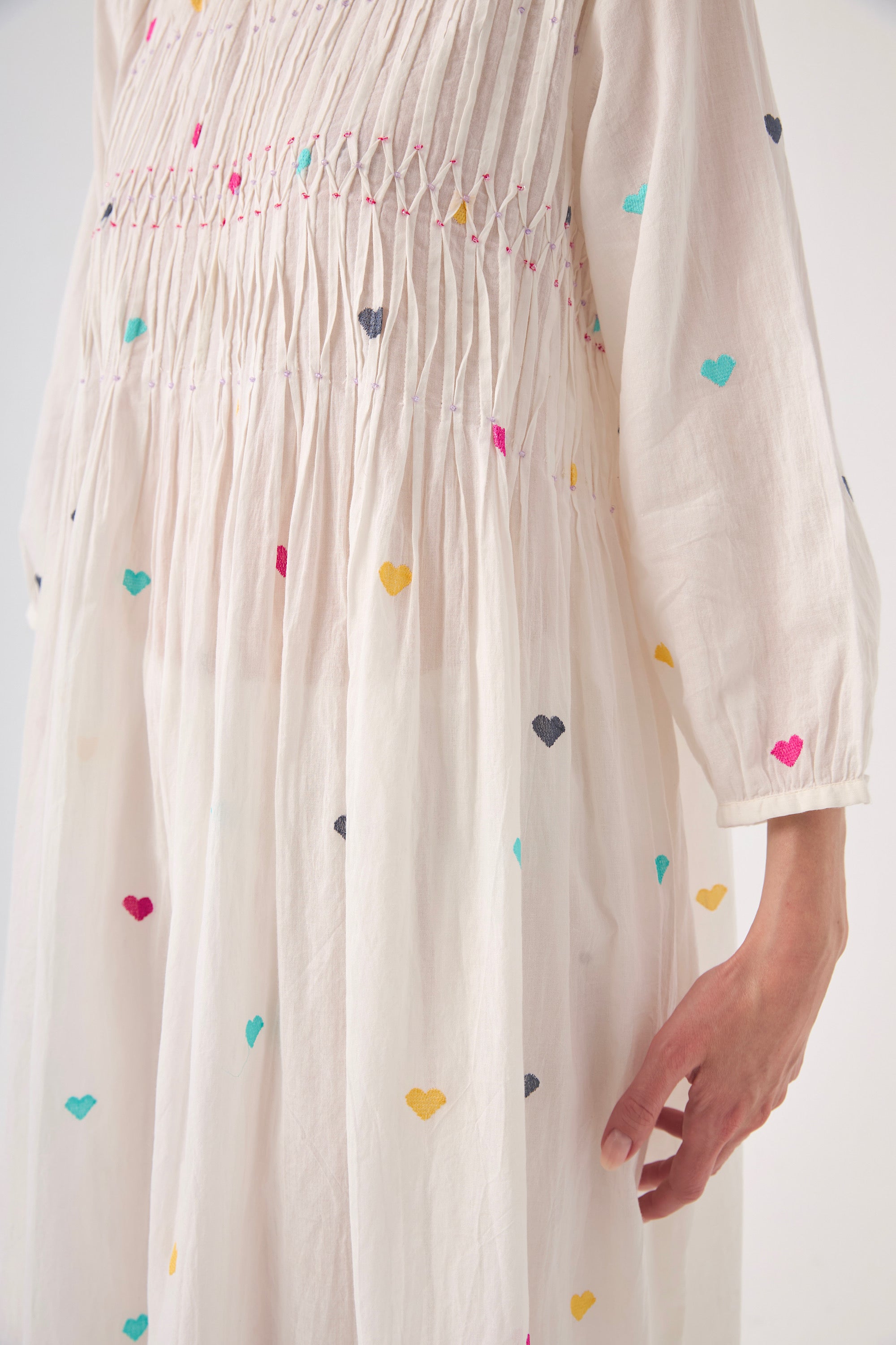 Chicosoleil Karlita robe longue off white coton