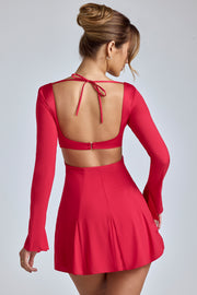 Oh Polly Leotine 8078 mini robe cerise georgette armatures