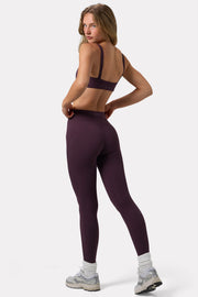 Oh Polly Bo+Tee Soft Active Legging Plum Taille Mi-Haute