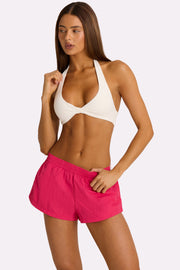 Oh Polly Shorts short tissé rose hot pink taille élastique