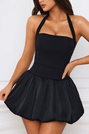 Oh Polly Ludmila robe mini corset noir dos lacé