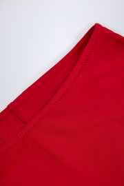 Oh Polly Sabrine short jersey taille basse rouge feu