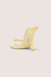 Oh Polly Nila mule satin jaune talon aiguille 11,5 cm