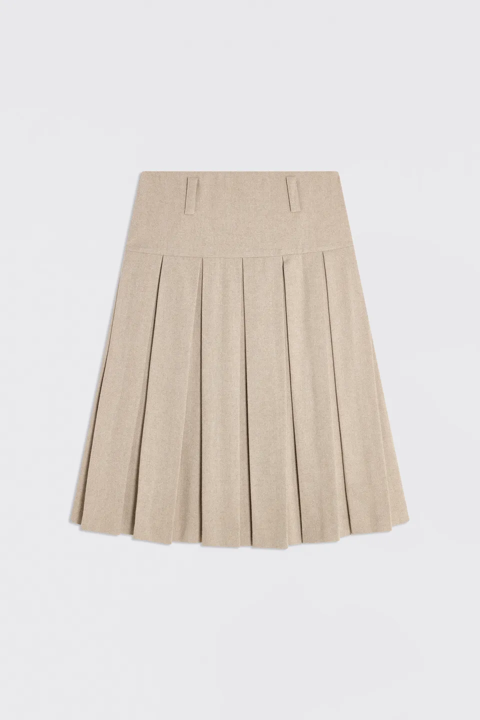 Liviana Conti Jupe Wendy midi plissée beige