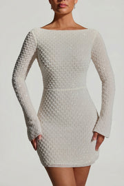 Oh Polly Embellished Grazina robe mini blanche strass