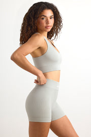 Oh Polly Bo+Tee short mini gris sport sans couture