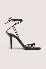 Oh Polly Sora sandale talon lacée noire 10 cm