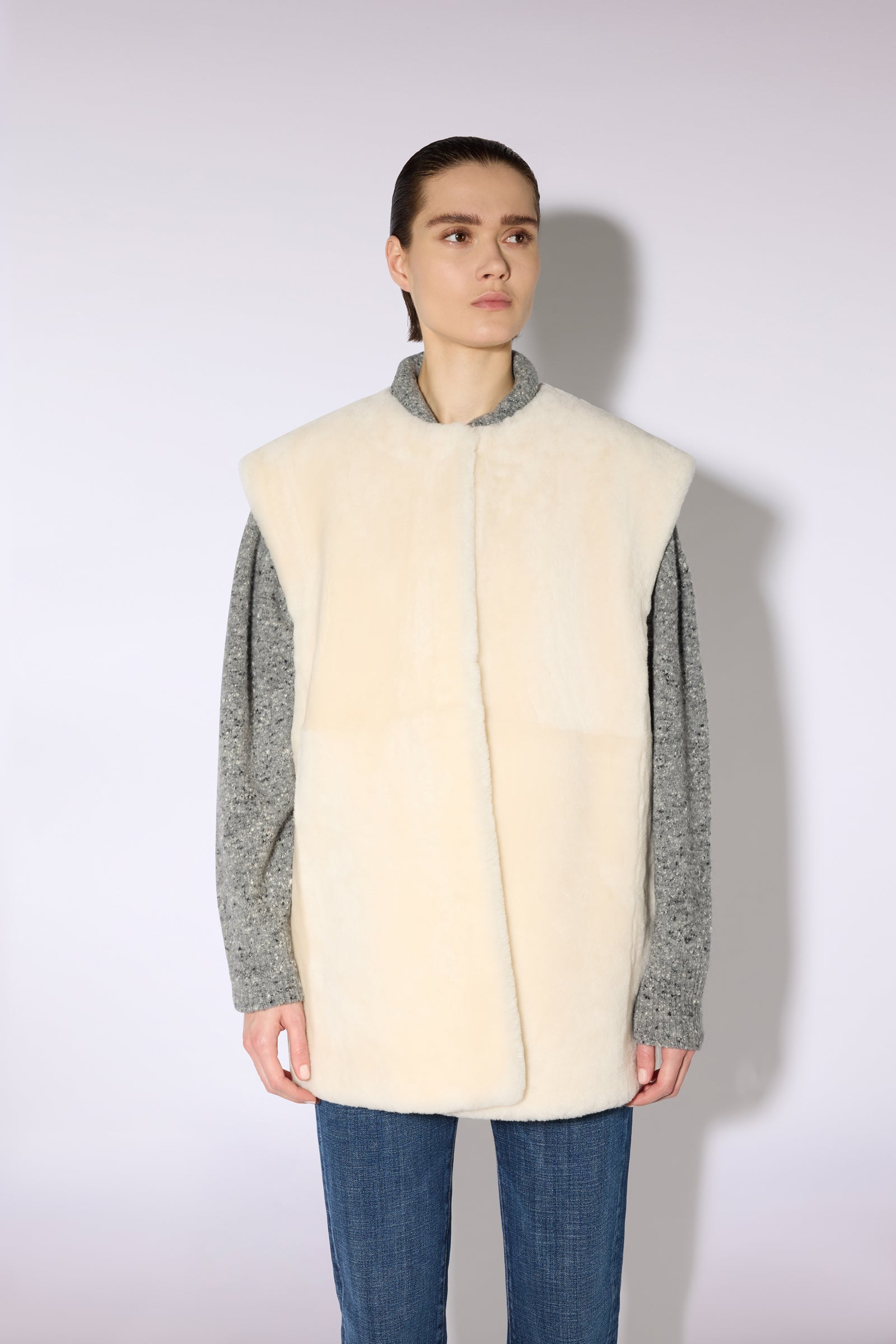 Liviana Conti Verlain gilet tailleur sans manches naturel