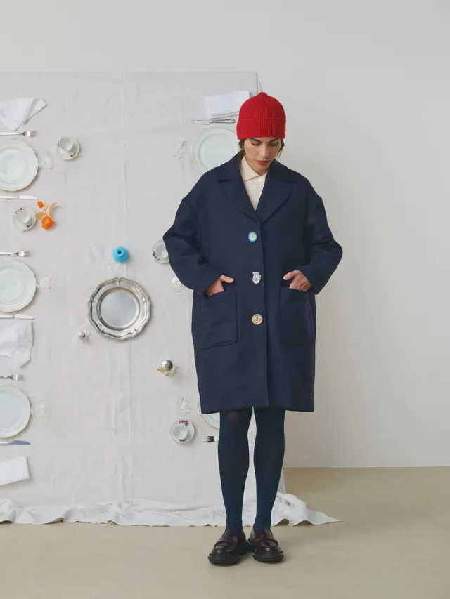 Mii à table Manteau Milou Les Unis manteau laine mérinos