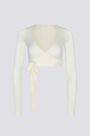 Oh Polly Tops BT02548 crop top cache-coeur blanc jersey