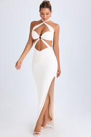 Oh Polly Kalyani robe maxi blanche dos nu fente