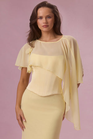 Oh Polly Velina cape chiffon beurre taille unique