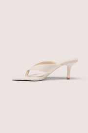 Oh Polly Sandales à Talon Tongs Avoine Bout Carré 8cm
