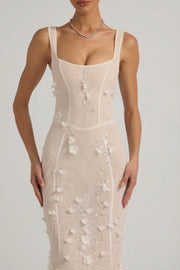 Oh Polly Embellished Vasanta robe corset blanche sequins