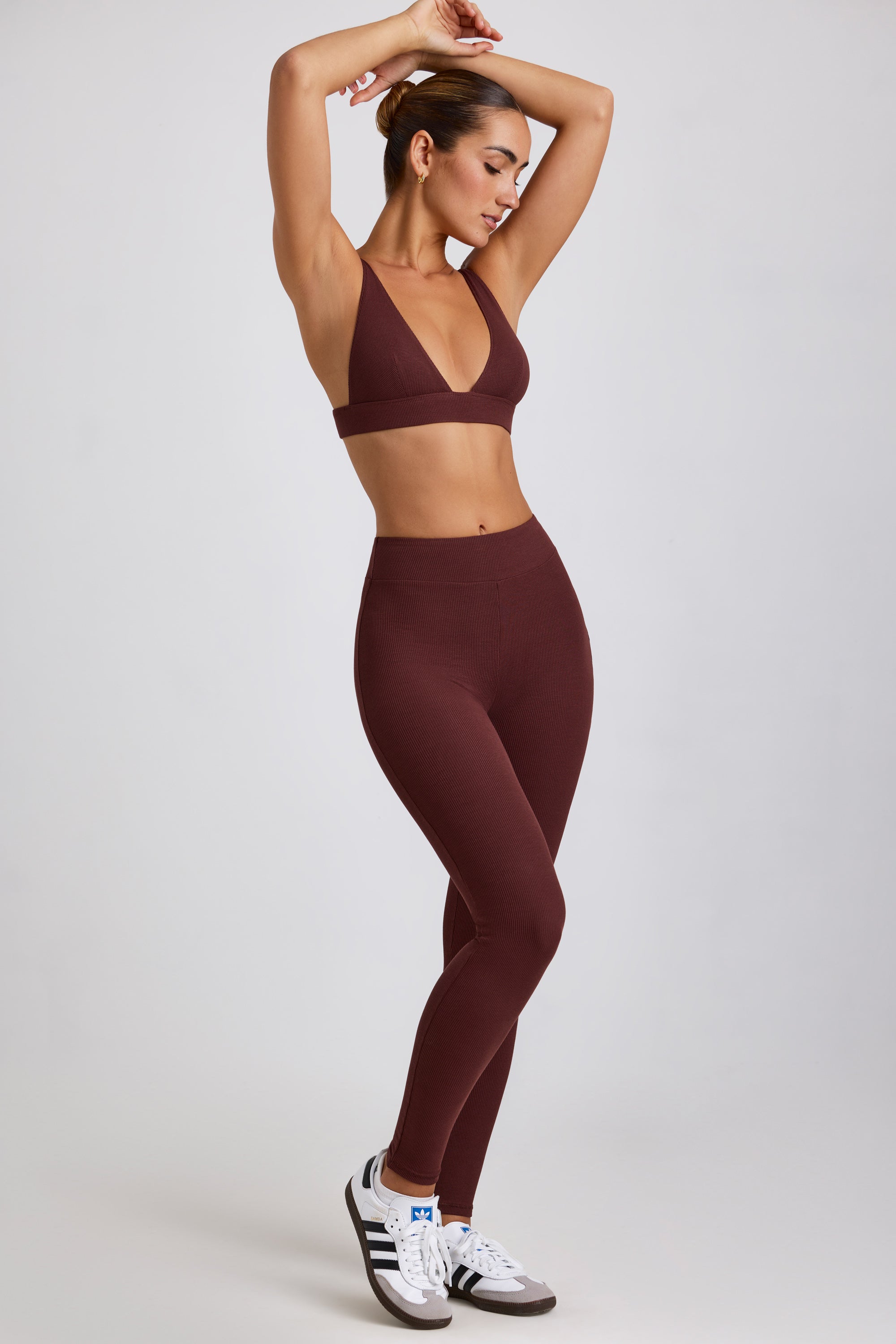 Oh Polly 8300 Legging Taille Haute Espresso Modal