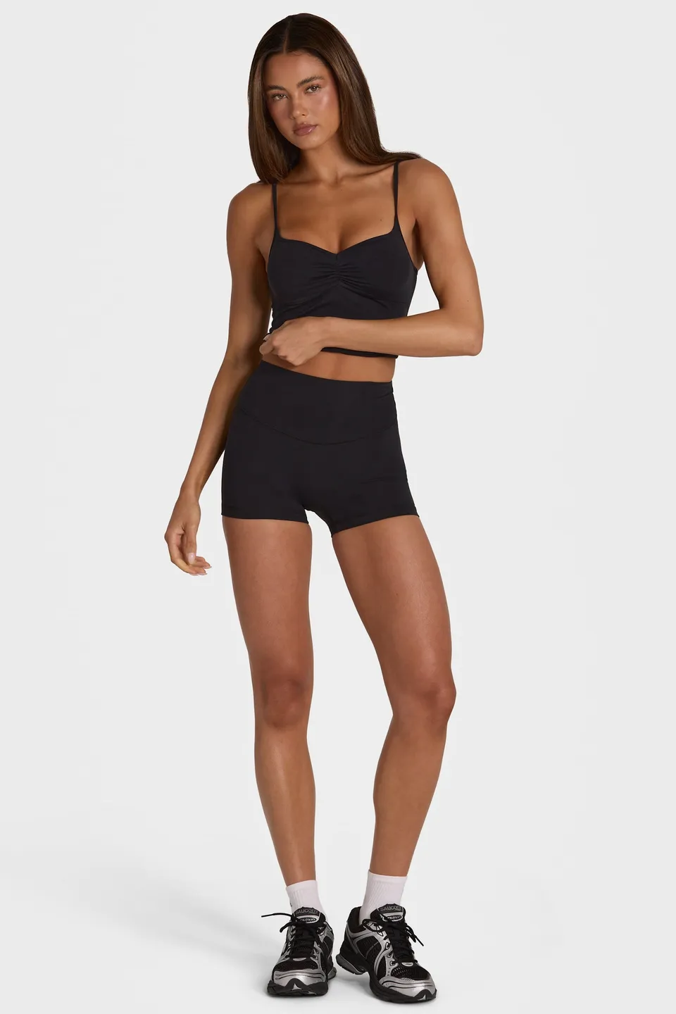 Bo+Tee Soft Active Mini Short sport noir sans couture