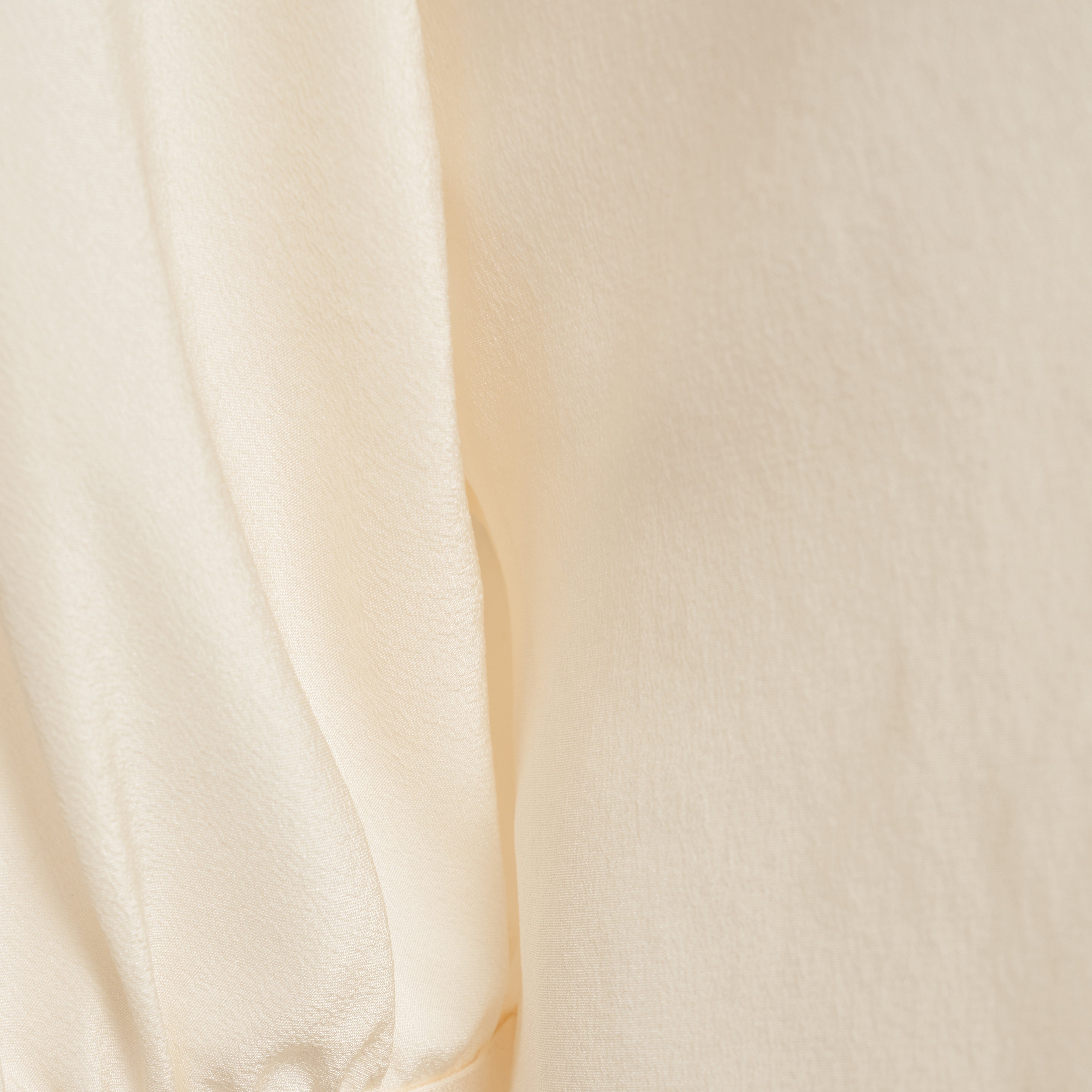 Alessandra Rich Silk Short Sleeve chemisier crème soie