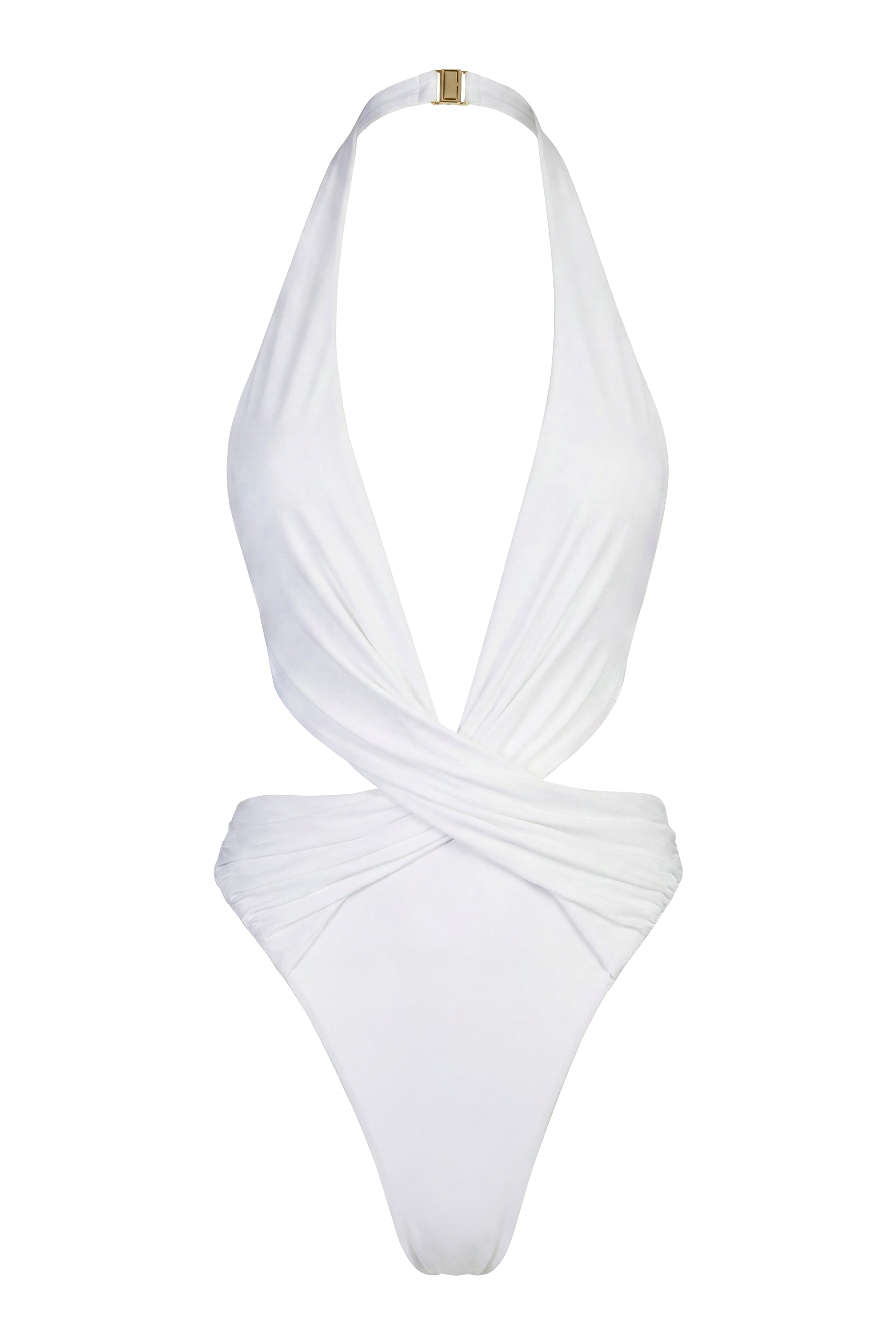 Oh Polly Swim Georgie Maillot 1 Pièce Coconut beige brillant