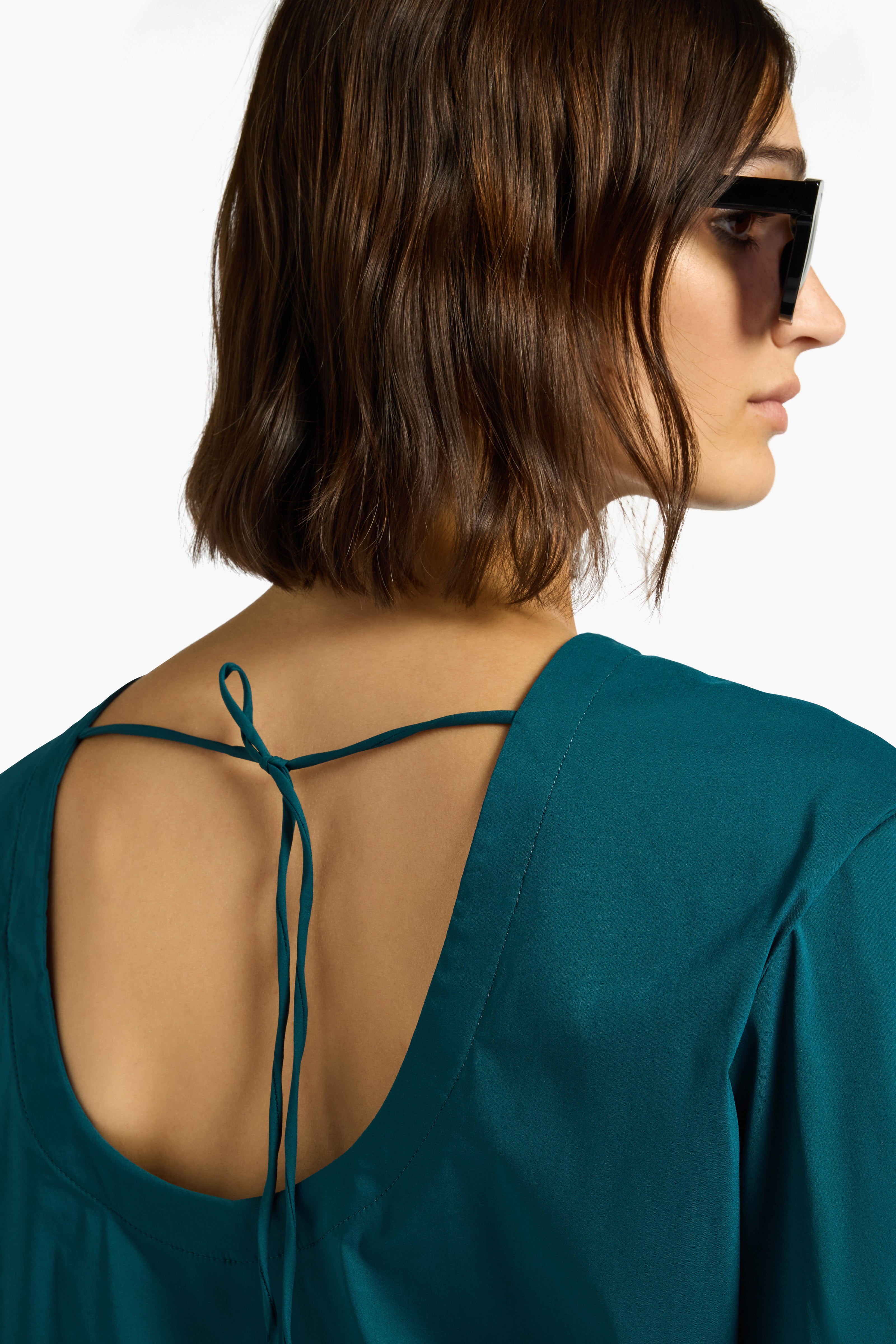Liviana Conti Mary blouse eucalyptus popeline stretch