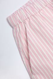 Oh Polly Pantalon large Piran popline coton rose rayé