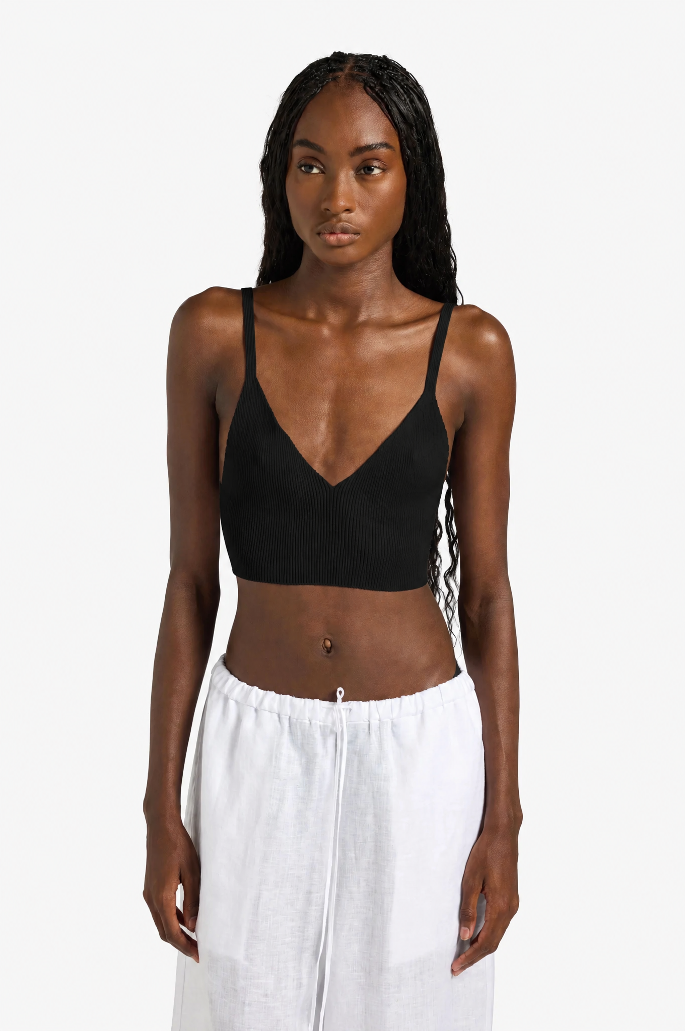 Liviana Conti Azalea top bralette noir M triangle viscose