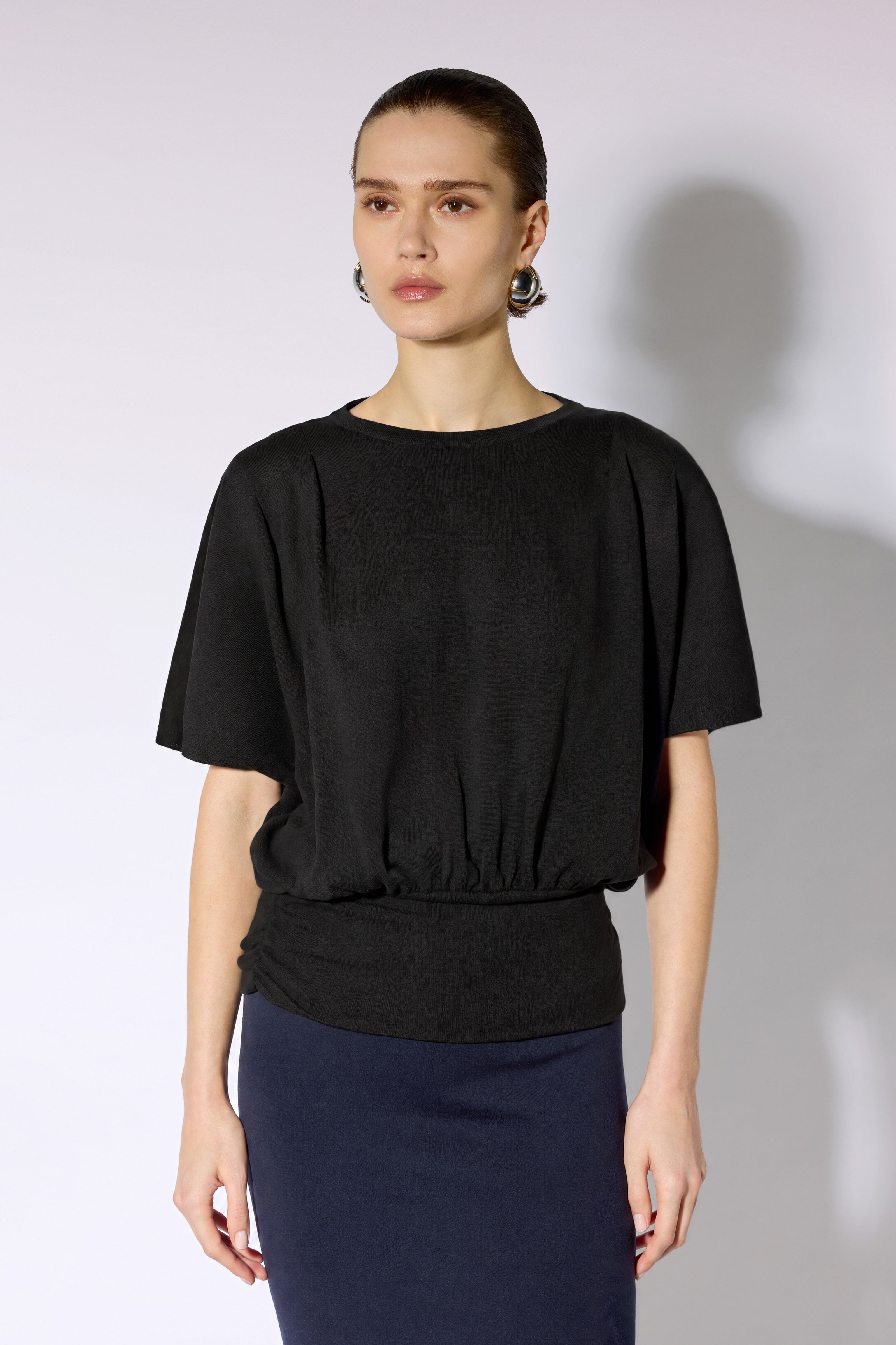 Liviana Conti Mandy pull bleu nuit manches longues