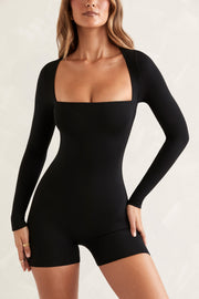 Oh Polly Rue 5415 body manches longues noir moulant