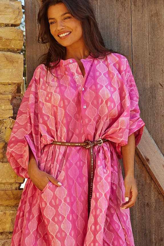 Chicosoleil Boho Ceinture cuir marron cloutée taille unique