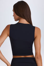 Oh Polly Abilene 10460 débardeur noir asymétrique