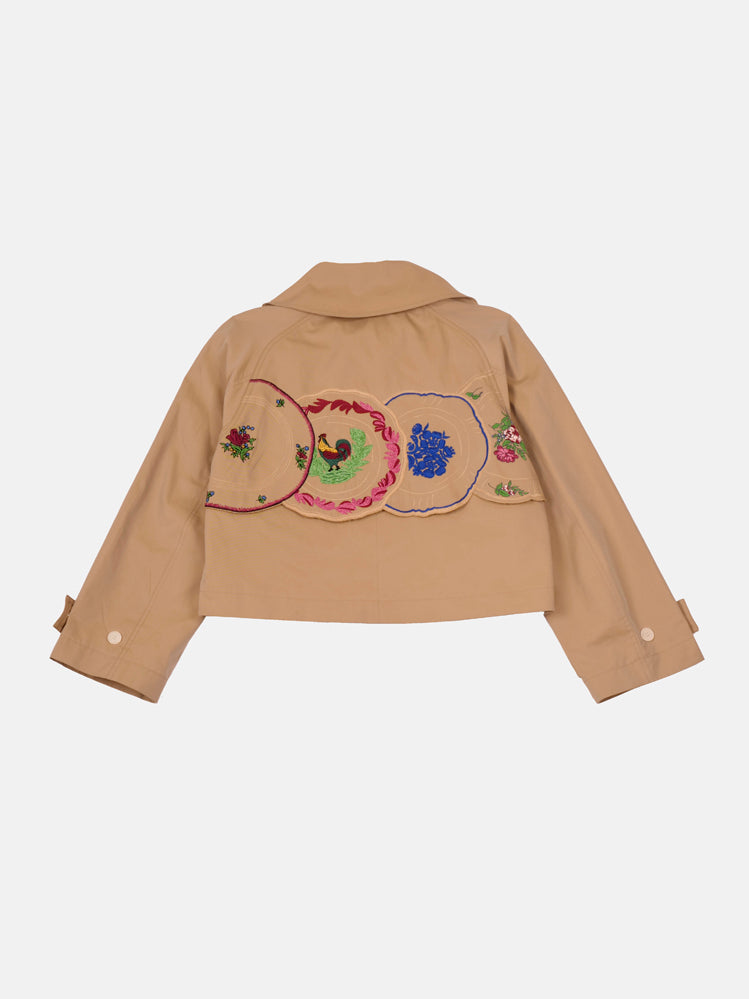 Mii à table Volver veste trench déperlant brodé S-L