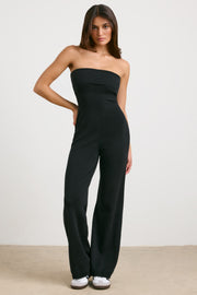 Oh Polly Chunky Knit Bandeau BT1142 combinaison noire coton