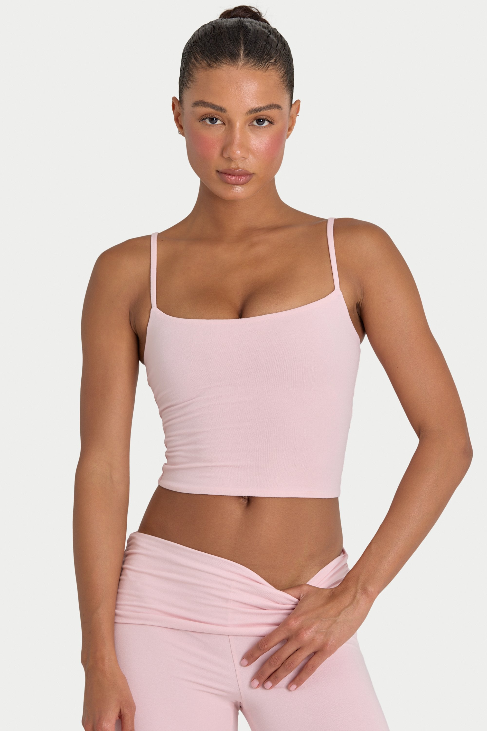 Oh Polly ButterCloud Crop Tank Top top blush double couche