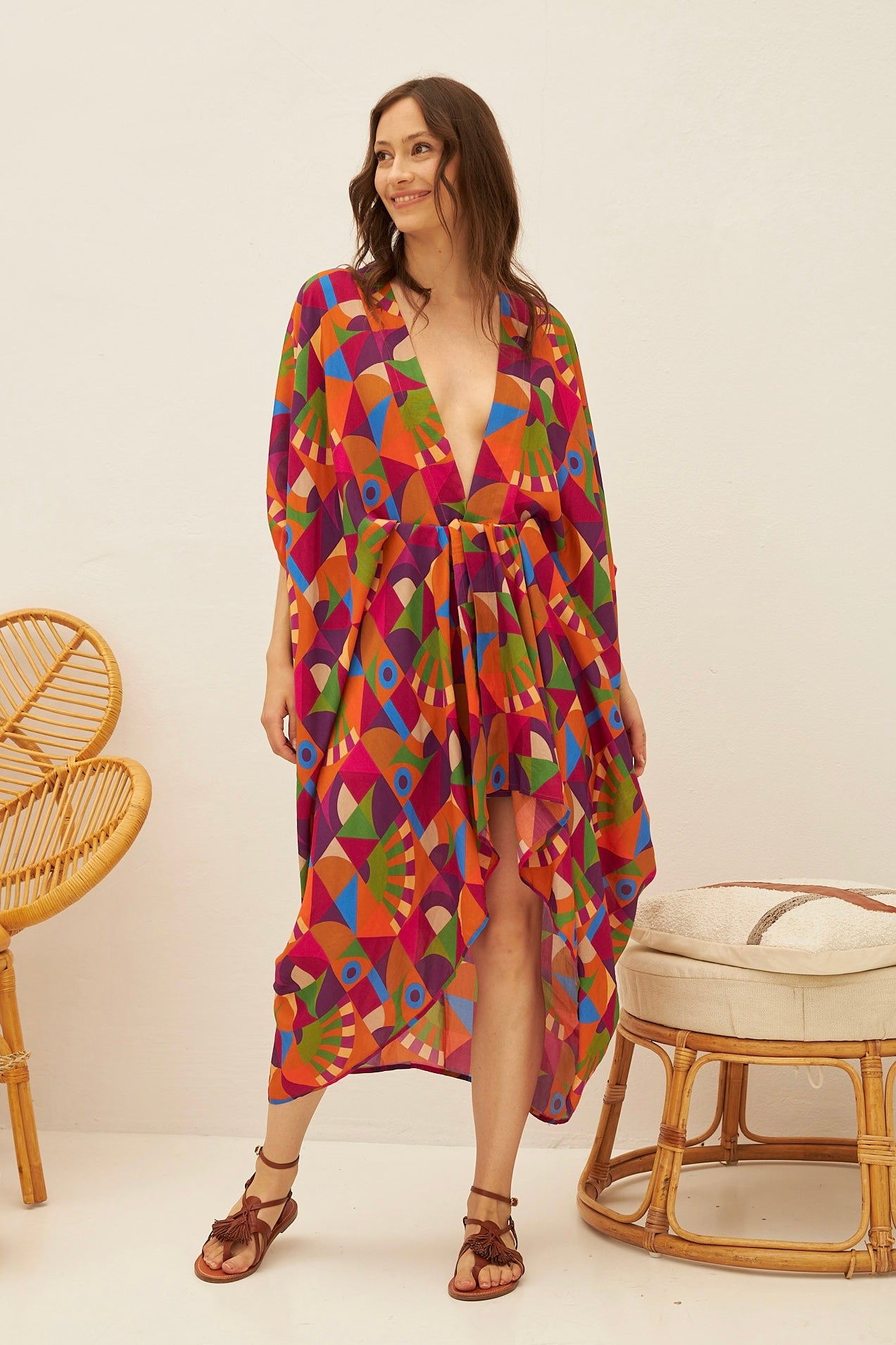 Chicosoleil Mango kimono Toucan viscose taille unique