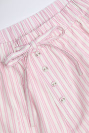 Oh Polly Pantalon large Piran popline coton rose rayé