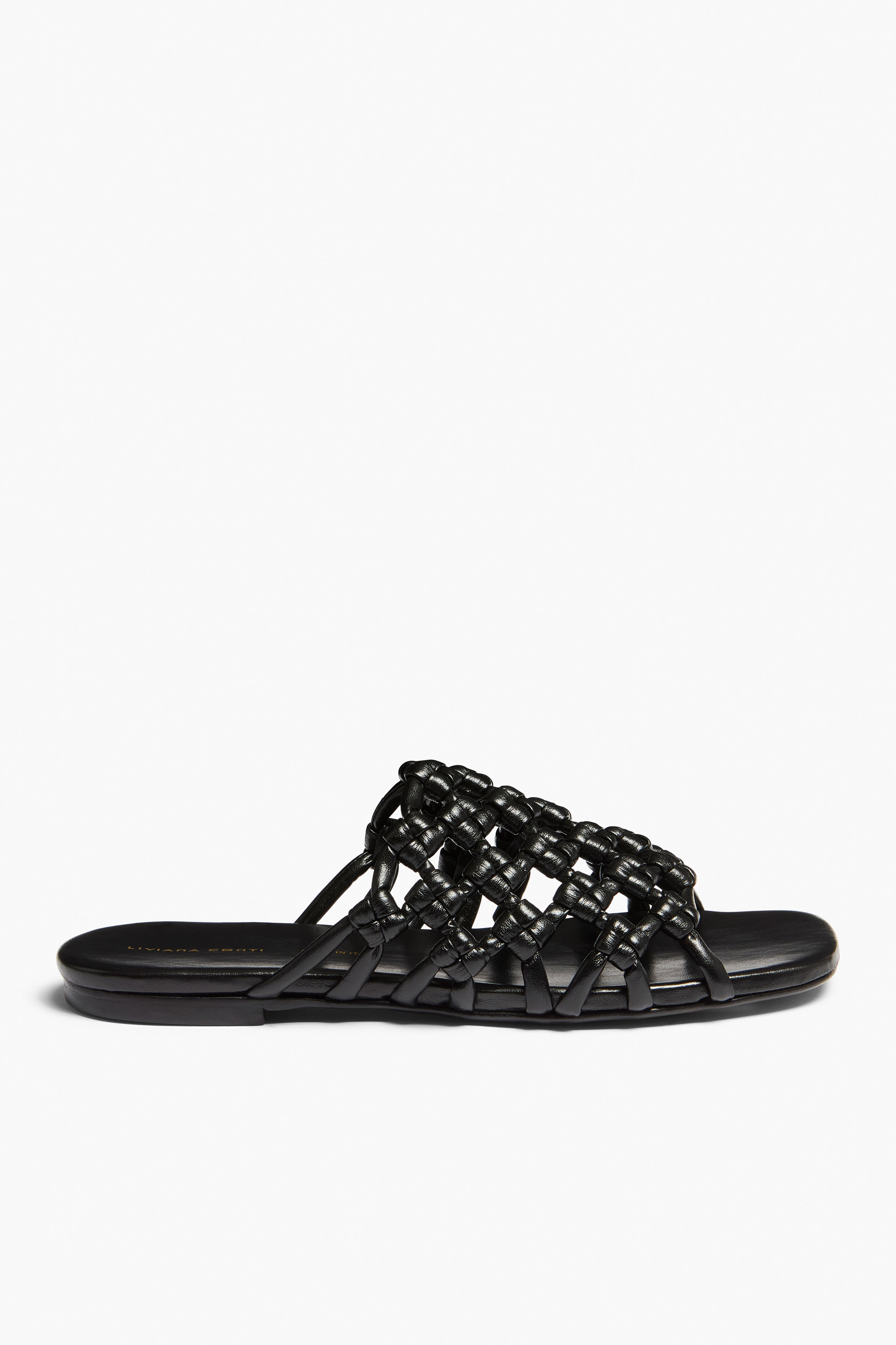Liviana Conti Calzature Olivia mules noires plates vegan 36-41