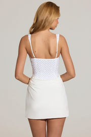 Oh Polly Nyra 16194 robe mini corset blanche perles sequins